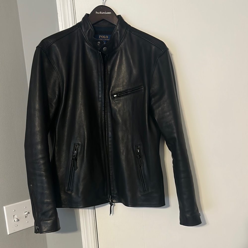 Polo by Ralph Lauren Black 100% Sheep Leather Jacket